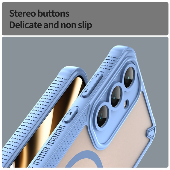 Pancierované puzdro pre Samsung Galaxy S25 FE, pre MagSafe, matné čierne