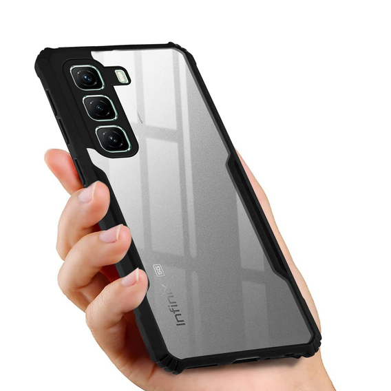 Obal na mobil pre Infinix Hot 50 4G, AntiDrop Hybrid, čierne