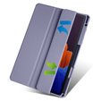 Puzdro pre Samsung Galaxy Tab S7 Plus / Tab S7 FE, Smartcase Hybrid, so slotom na stylus, fialové