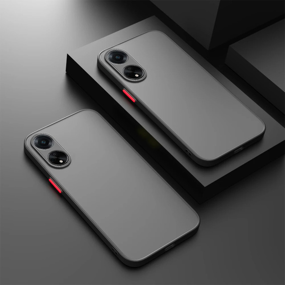 Puzdro pre Oppo A18 4G / A38 4G, Fusion Hybrid, s ochranou fotoaparátu, matný / čierny
