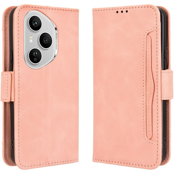Klapkové puzdro pre Honor 400 Pro 5G, Card Slot, ružové
