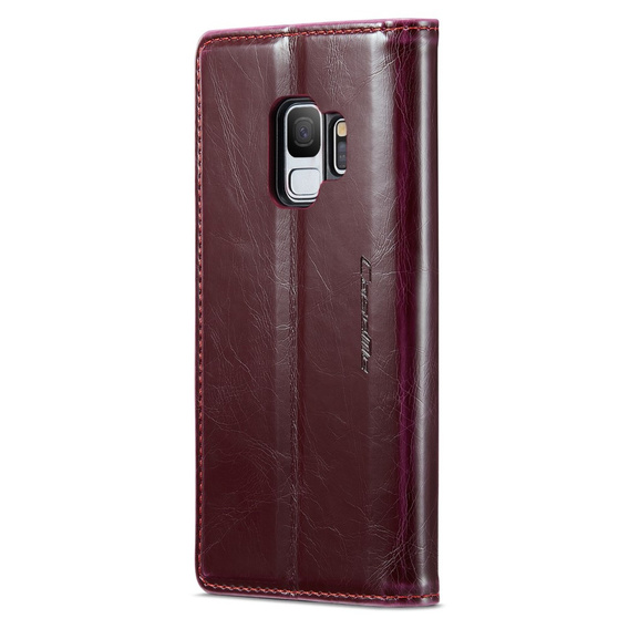 CASEME flipové puzdro pre Samsung Galaxy S9, Waxy Textured, červené