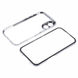 Puzdro pre iPhone 16, Magnetic Dual Glass, strieborné