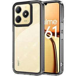 Obal na mobil pre Realme C61, Fusion Hybrid, transparentné / čierne