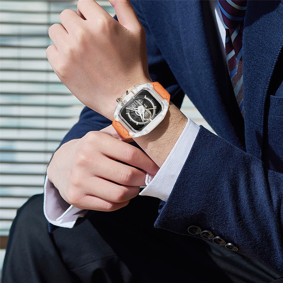 Silikónový remienok s puzdrom pre Apple Watch 4/5/6/7/8/9/SE 44/45MM