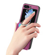 Puzdro pre Samsung Galaxy Z Flip6 5G, Card Slot Ring Case, fialové