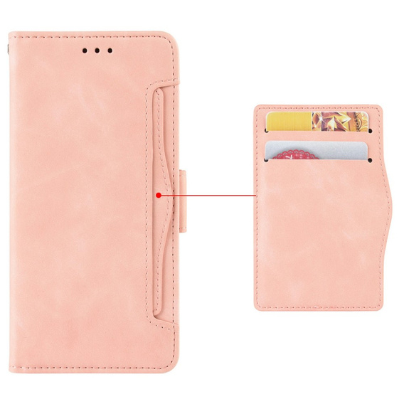 Klapkové puzdro pre Vivo Y19s, Card Slot, ružové