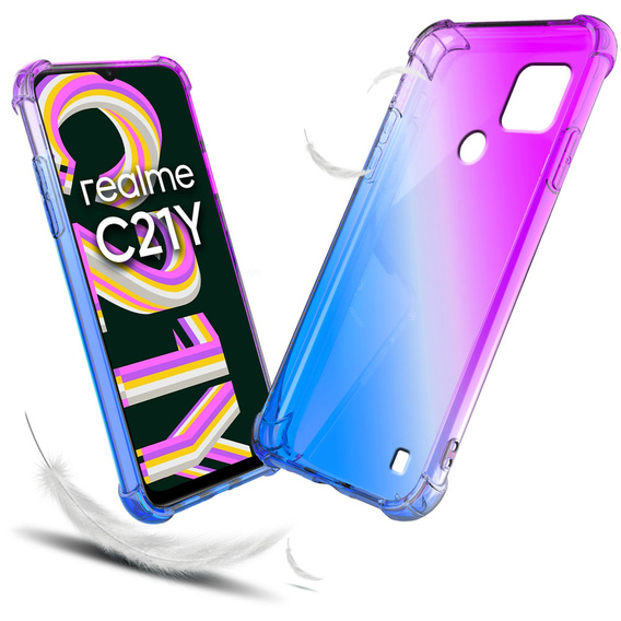 Puzdro pre Realme C21Y / C25Y, Gradient Dropproof, modré