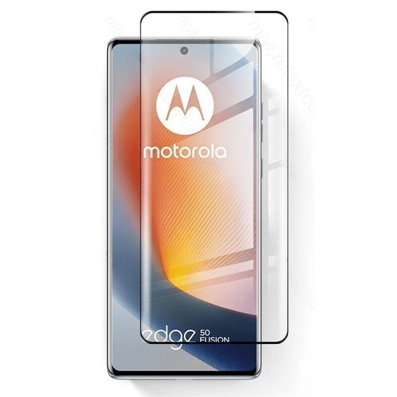 3D tvrdené sklo pre Motorola Edge 50 Fusion 5G, čierny rám