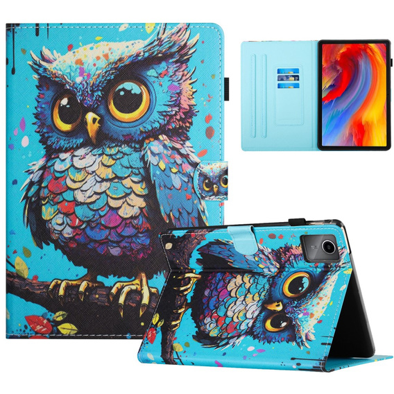 Puzdro pre Lenovo Tab M11, s chlopňou, owl