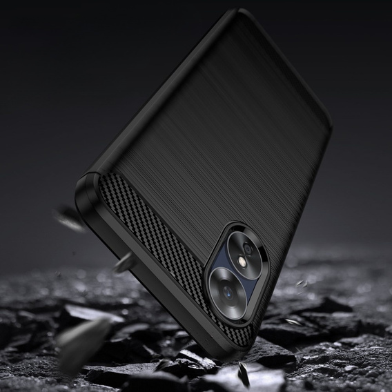 Obal na mobil pre Oppo A17, Carbon, čierne