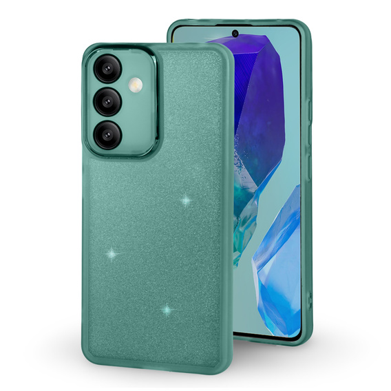 Obal na mobil pre Realme 12, Glittery Powder, zelený