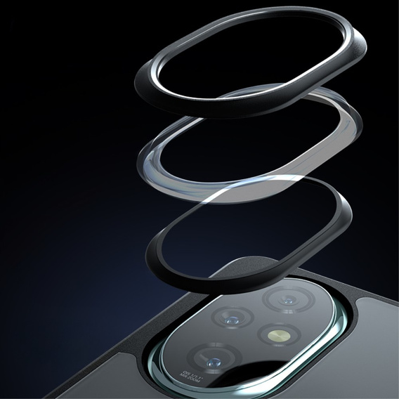 Obal na mobil pre Honor 200 Pro 5G, Fusion Hybrid, transparentné / čierne
