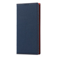 Kožené puzdro pre Samsung Galaxy S23 Plus, ERBORD Grain Leather, námornícky modrý