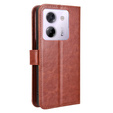 Klapkové puzdro pre Xiaomi Poco M7 Pro 5G, Crazy Horse Wallet, hnedé