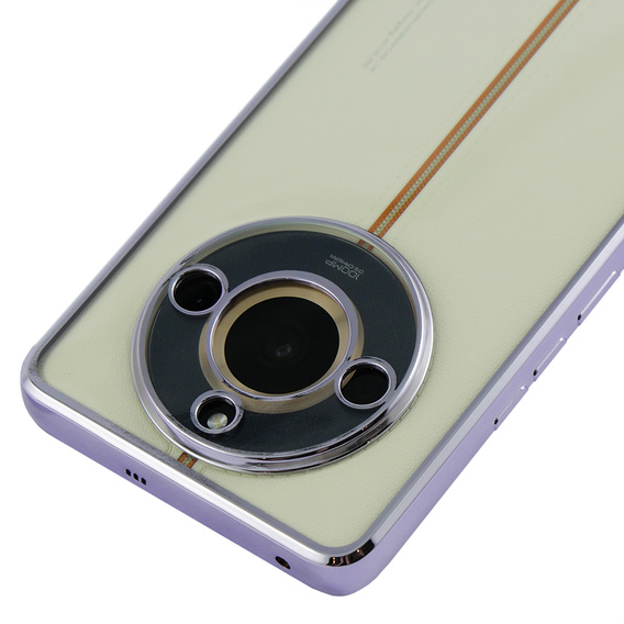 Puzdro pre Realme 11 Pro 5G / Pro+ 5G, Electroplating Frame, transparentné / fialové