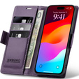 ERBORD Lesklé peňaženkové puzdro Litchi s chlopňou pre iPhone 17 Pro Max