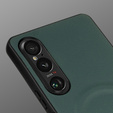 Obal na mobil pre Sony Xperia 1 VI, Leather Hybrid MagSafe, zelený