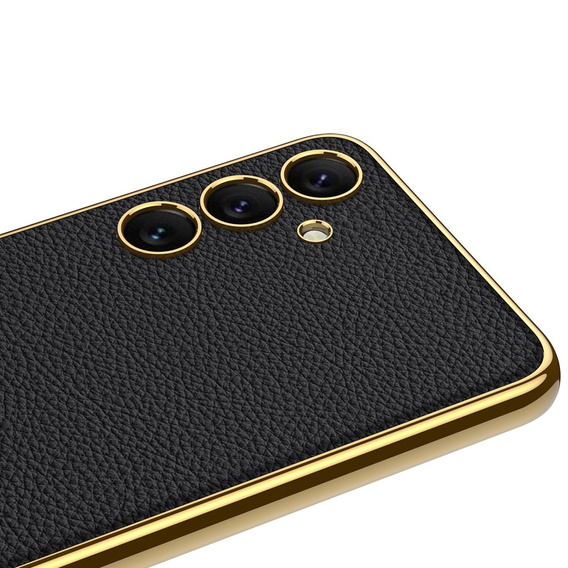 Obal na mobil pre Samsung Galaxy S24, GKK Leather, čierne