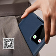 Flipové puzdro pre Samsung Galaxy S25 Edge, Smart View Wallet, modré