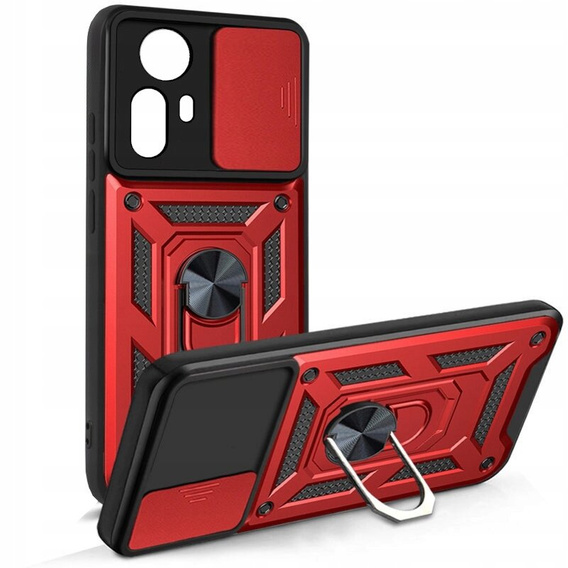 Obal na mobil pre Xiaomi Redmi Note 12S 4G, CamShield Slide, červené