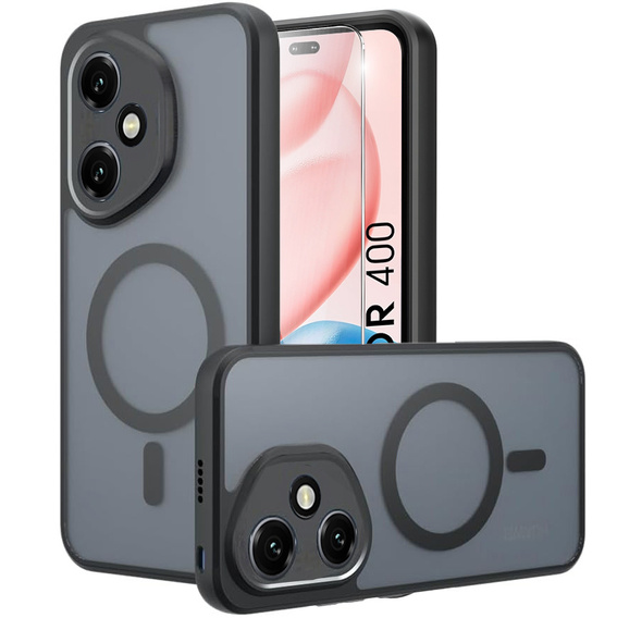 Puzdro pre Honor 400 5G, pre MagSafe, ERBORD Matt Case, čierny
