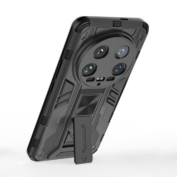 Puzdro pre Xiaomi 14 Ultra, Military kickstand, čierne
