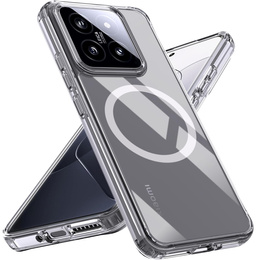 Puzdro pre Xiaomi 14T Pro, Fusion Hybrid, pre MagSafe, priehľadné