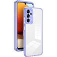 Obal na mobil pre Samsung Galaxy A14 5G, Fusion Hybrid, transparentné / fialové