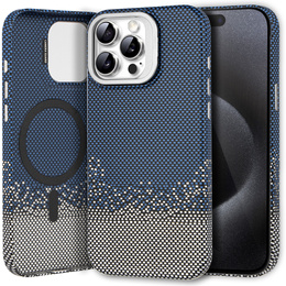 Puzdro pre iPhone 15 Pro, Frame Kickstand, pre MagSafe, Sand Blue