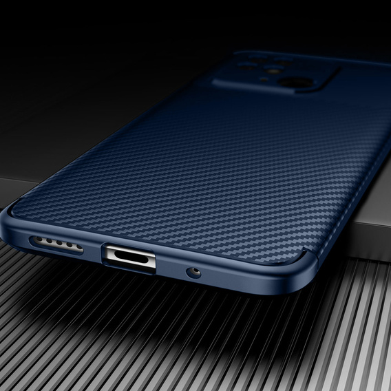 Obal na mobil pre Xiaomi Redmi 10C, Carbon Gel, tmavomodré
