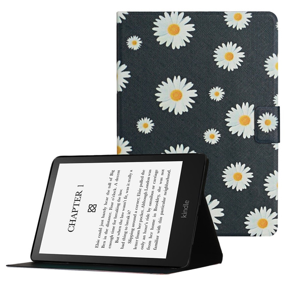 Puzdro s chlopňou pre Amazon Kindle Paperwhite V / 5 2021, Marguerite flower