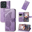 Klapkové puzdro pre Motorola Moto G86 5G, Butterfly, fialové