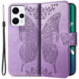 Klapkové puzdro pre Xiaomi Poco F5, Butterfly, fialové