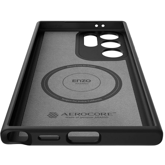 Puzdro Spigen Enzo Aramid čierne pre Samsung Galaxy S24 Ultra