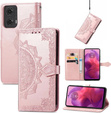 Klapkové puzdro pre Motorola Moto E14, Mandala, ružové