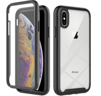 Puzdro pre iPhone XS, Shockproof, s fóliou, čierne