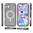 Puzdro pre iPhone 17, pre MagSafe, trblietavé, priesvitné čierne