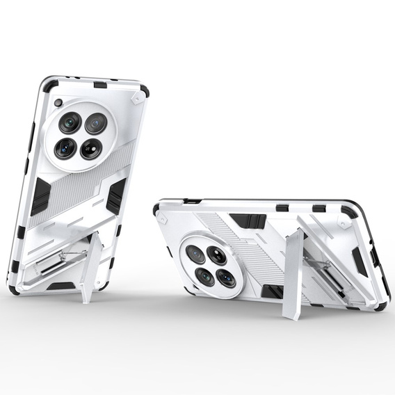 Puzdro pre OnePlus 12 5G, Military kickstand, biele