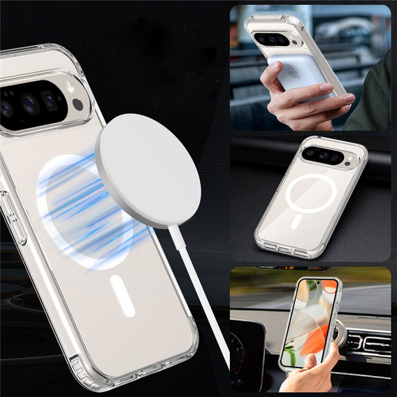 Puzdro pre Google Pixel 9 Pro XL, Fusion Hybrid, pre MagSafe, priehľadné
