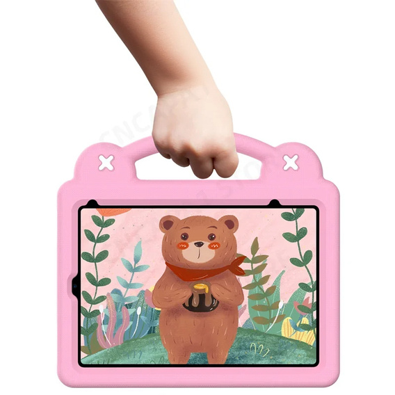 Detské puzdro pre iPad mini 8.3" 2021 (6 gen.) / iPad mini 8.3" 2024 (7 gen.), Cute Patterns, so stojanom, ružové