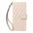 Puzdro s chlopňou pre Xiaomi Redmi Note 14 Pro 5G / Xiaomi Redmi Note 14 Pro+ 5G / Xiaomi Poco X7 5G, Rhombus Crossbody Leather, béžové