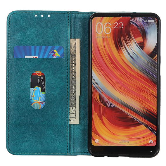 Klapkové puzdro pre Google Pixel 10 Pro XL / 9 Pro XL, s vreckom, kožené, zelené