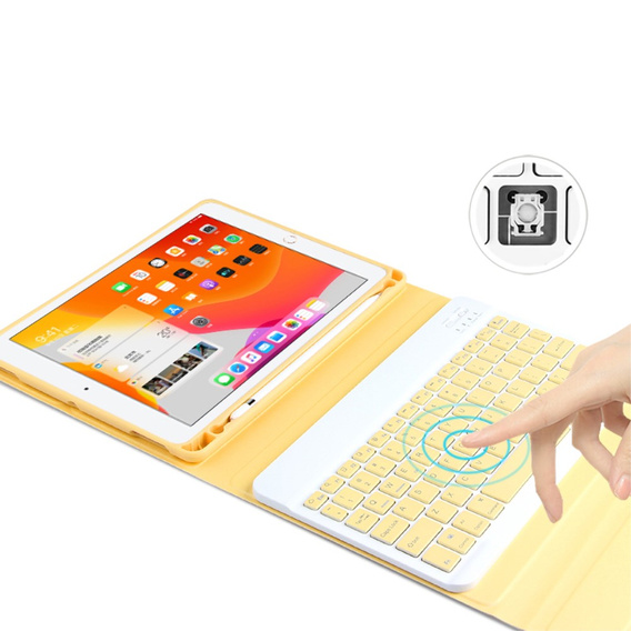 Puzdro + klávesnica iPad 10.2 2019 / 2020 / 2021, žlté