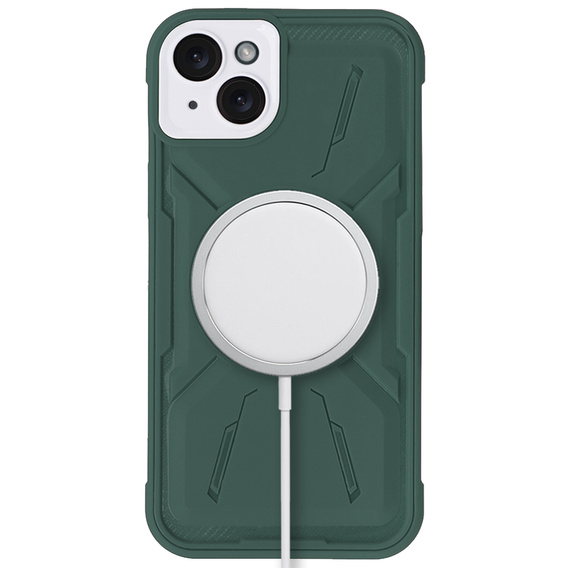 Puzdro pre iPhone 15 Plus, ERBORD Armor Mag, zelený
