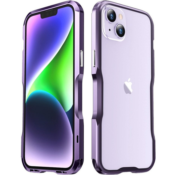 Puzdro LUPHIE pre iPhone 14 Plus, Armor Bumper, fialové