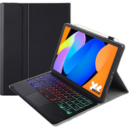 Bluetooth puzdro s podsvietenou klávesnicou pre Lenovo Idea Tab 11" 2025 TB336FU TB336ZU, čierne
