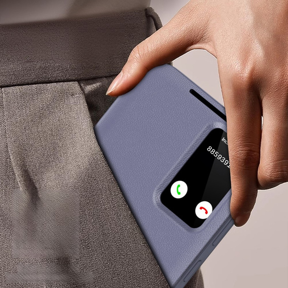 Flipové puzdro pre Samsung Galaxy S25 Ultra, Smart View Wallet, fialové