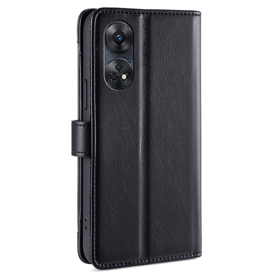 Klapkové puzdro pre Oppo Reno8 T 4G, Wallet Zipper Pocket, čierne