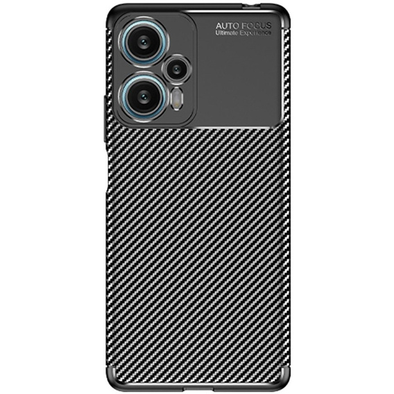 Obal na mobil pre Poco F5 5G, Carbon Gel, čierne